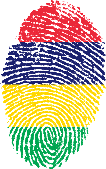 Free mauritius flag fingerprint illustration