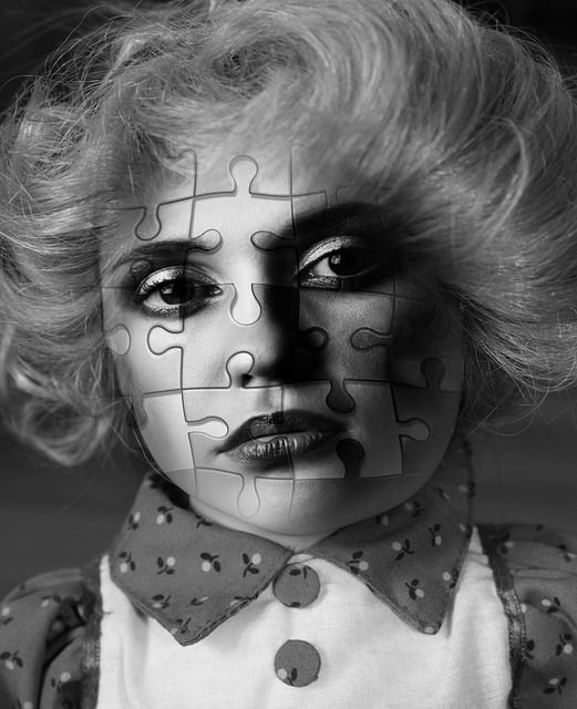 Rostro, Mujer, Rompecabezas, Psicología