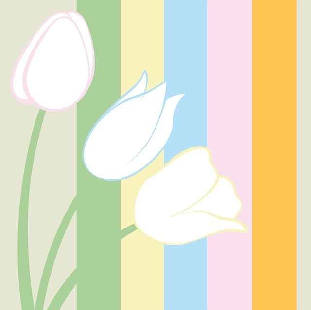 Free tulips bunch of flowers spring illustration