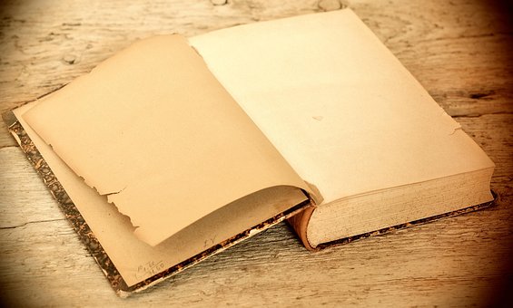 Book, Old, Antique, Wooden Table