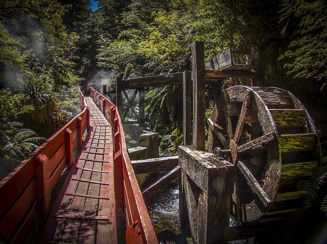 Free Mill Wheel Hot Springs photo and picture