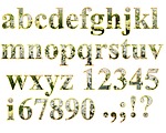 letters, alphabet, set