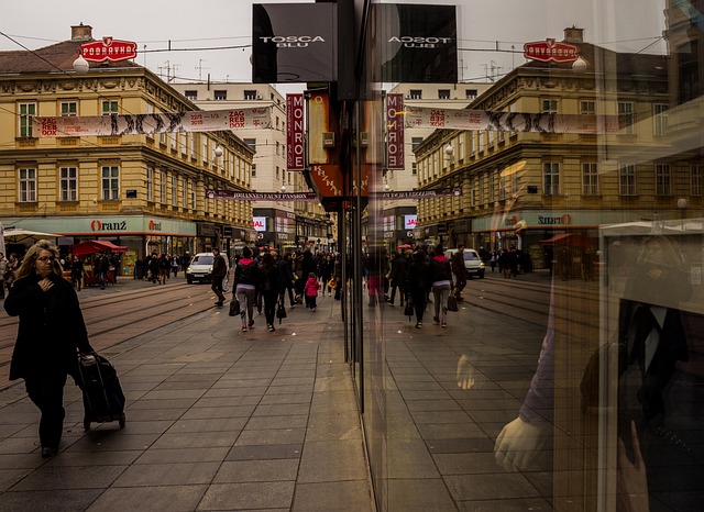 Reflexão, Cidade, Hora Do Rush