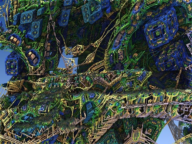 Free building fractal design illustration