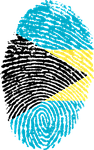 bahamas, flag, fingerprint