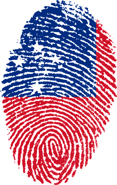 Free samoa flag fingerprint illustration