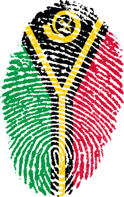 Free vanuatu flag fingerprint illustration