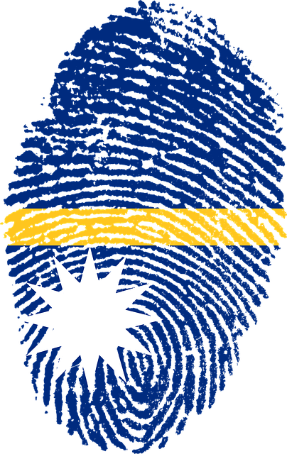 Free nauru flag fingerprint illustration