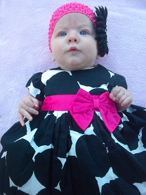 Bebé, Niña, Negro, Blanco, Rosado