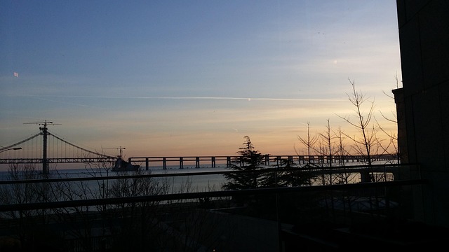 Porcelana, Puente, Atardecer, Asia