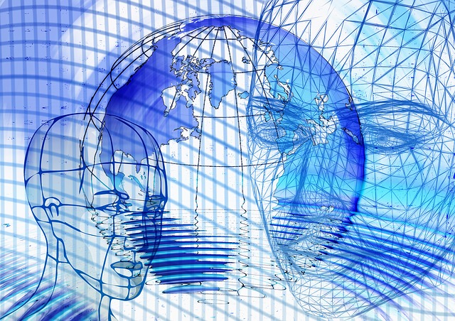 Free head wireframe face illustration