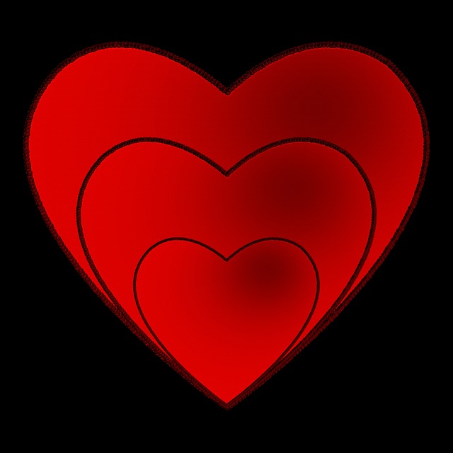 Free hearts love greeting card illustration