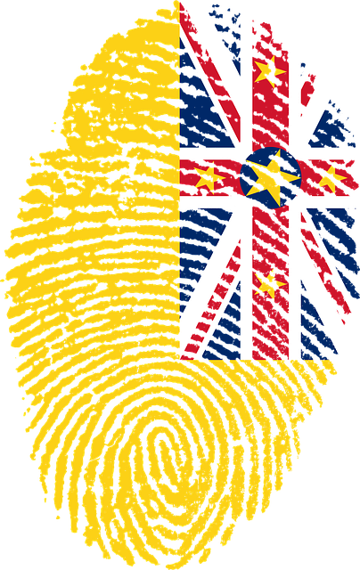 Free niue flag fingerprint illustration