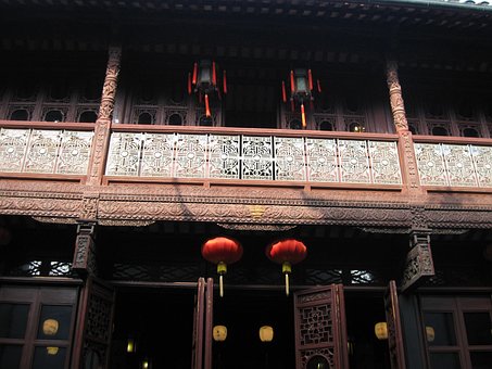 Estilo Chino, Edificio Antiguo, Linterna