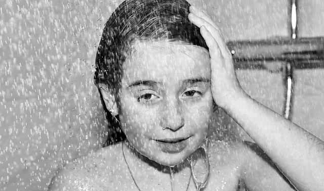 Child, girl, nature and have a shower — photo by Pezibear