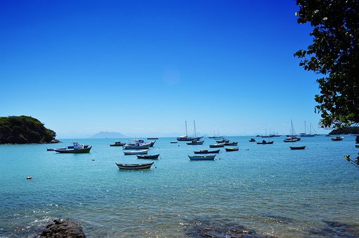 Playa, Búzios, Brasil, Costa, Sol