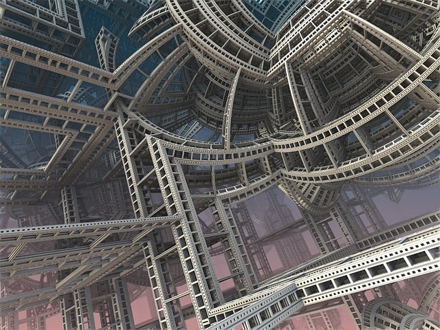 Free scaffold complex render illustration