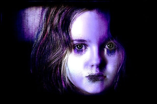 Free face woman horror illustration