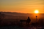 sunset, dzhendem tepe, man