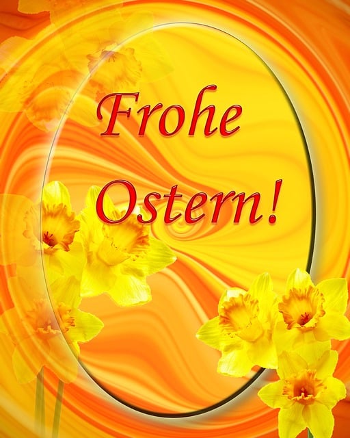 Free happy easter easter daffodil illustration