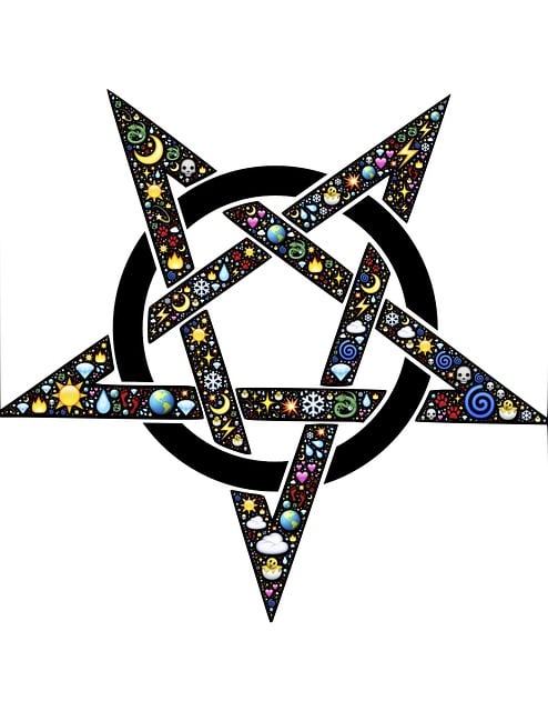 Free pentacle emoji nature illustration