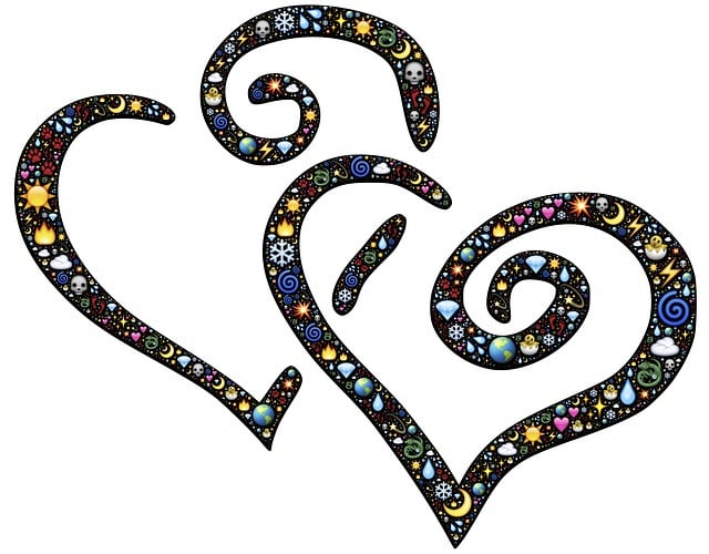Free hearts spirit relationship illustration