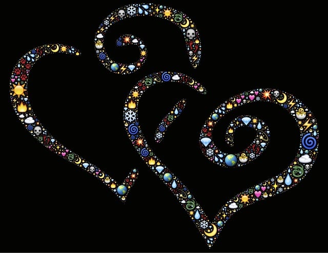 Free hearts spirit relationship illustration