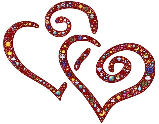 Free hearts spirit relationship illustration