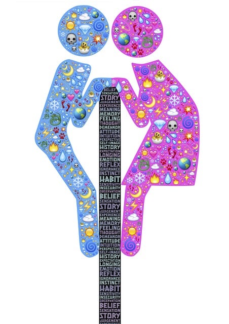 Free connection relationship communication illustration