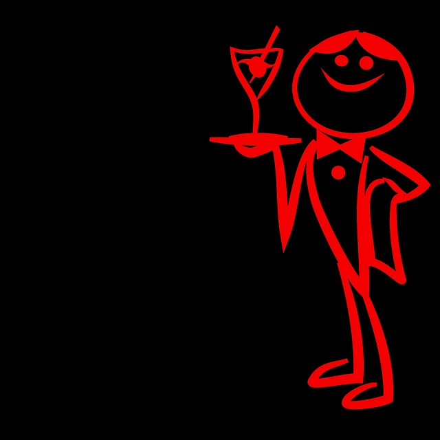 Free butler servant cocktail illustration