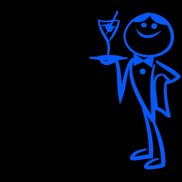 Free butler servant cocktail illustration