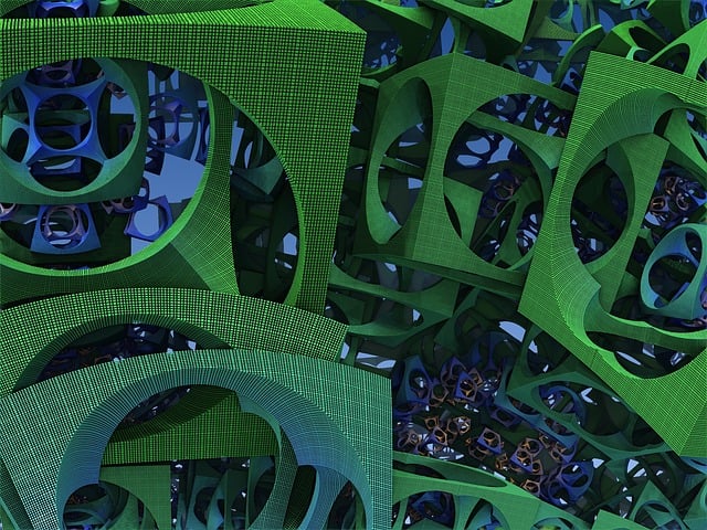 Free boolean fractal cube illustration