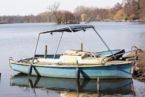 Boot, Alt, Wrack, Wasser, Rost, Kaputt