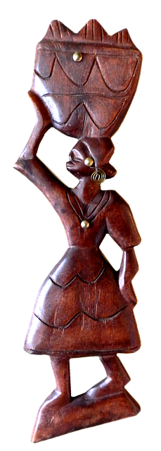 Free africa woman drink illustration