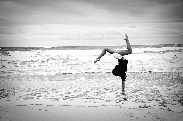 Free Beach Gymnastics photo and picture