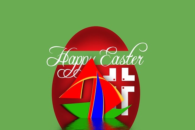 Free easter egg multicoloured illustration