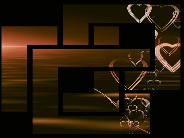 Free background image romantic hearts illustration