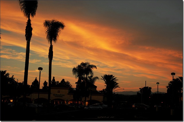 Free Sunset Glow Village photo and picture