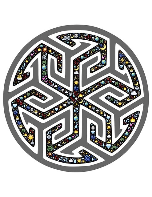 Free symbol wheel mandala illustration