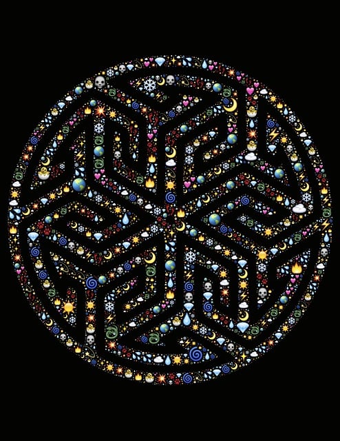 Free symbol wheel mandala illustration