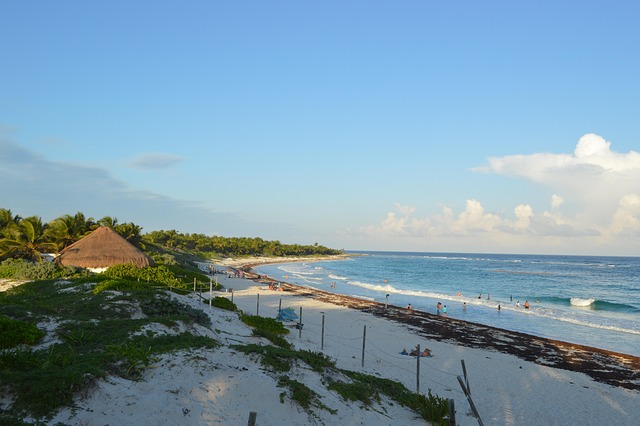 Tulum, Praia, Mar, Areia, Costa, Querida