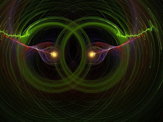 Free flame fractal render illustration