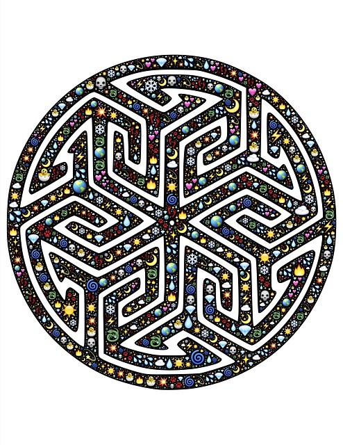Free symbol wheel mandala illustration