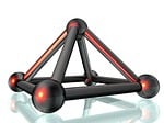 pyramid, rods, balls