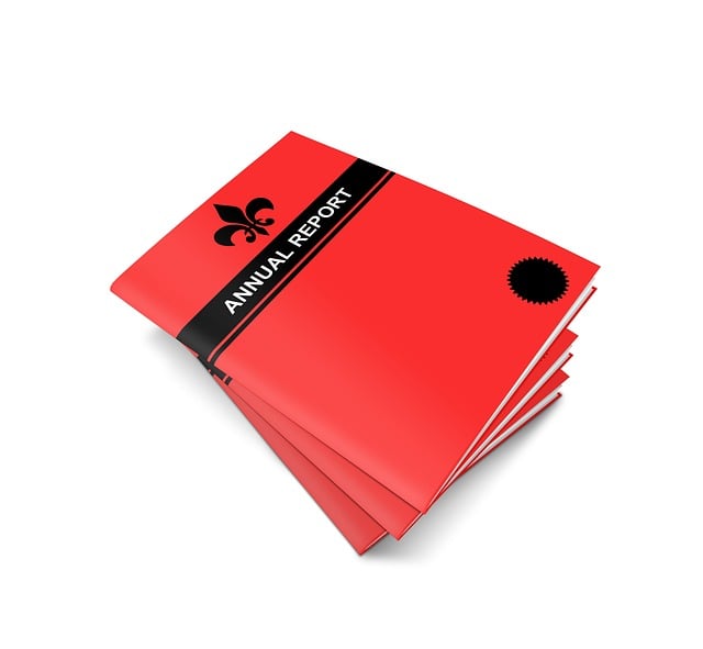 Free annual report book illustration