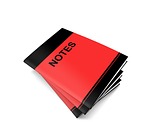 notes, book, paper