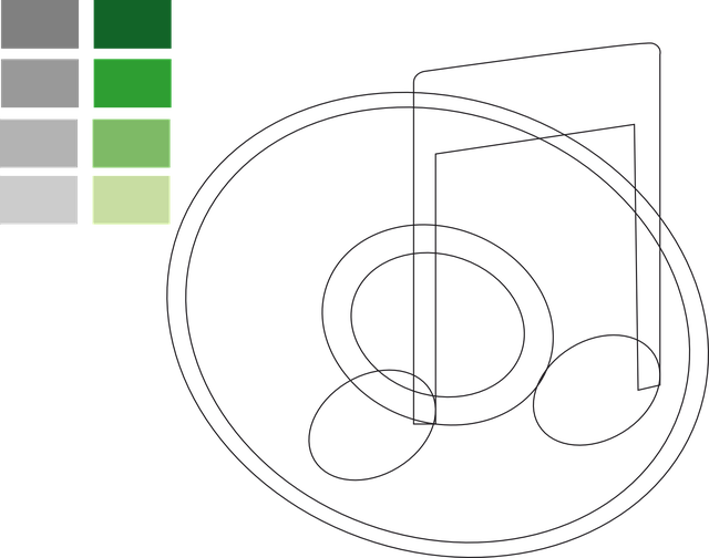 Pictograma, Muzică, Note, Vectoriza