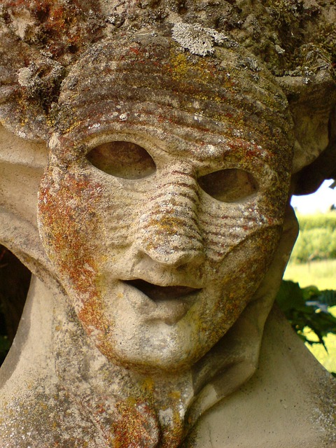 Free Stone Face Rococo Garden photo and picture