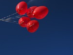balloons, heart, love