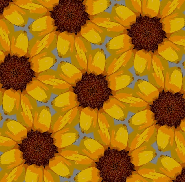 Free sunflower background paper illustration